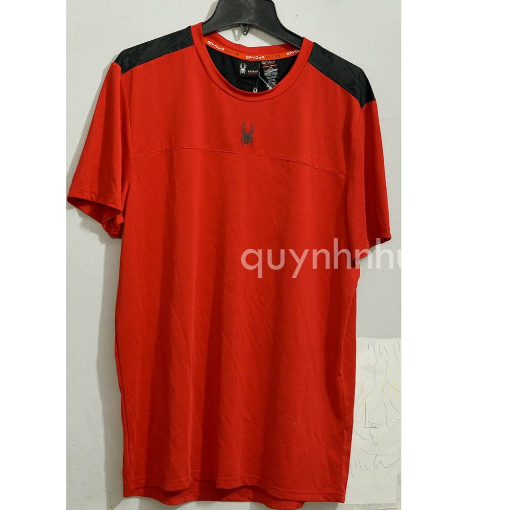 Brand new Spyder active men tee shorts sleeve RED - Picture 4 of 7